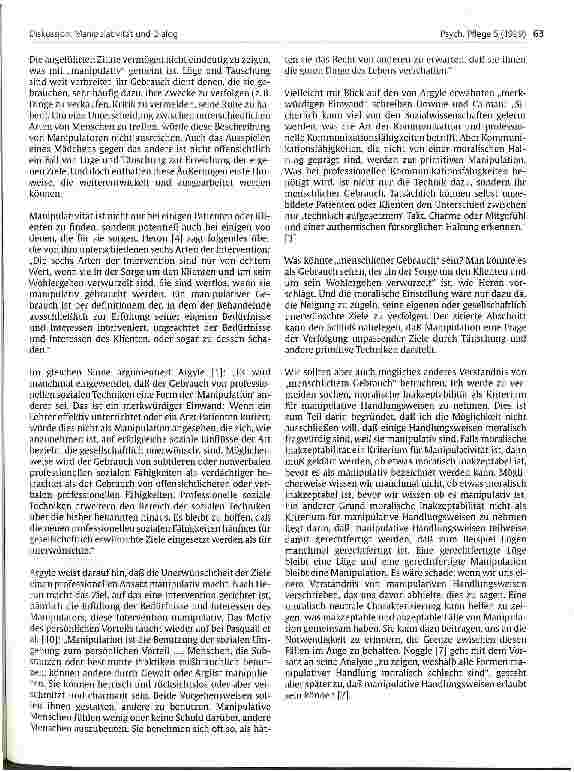 Vorschauseite 2: Diskussion: Manipulativität und Dialog
