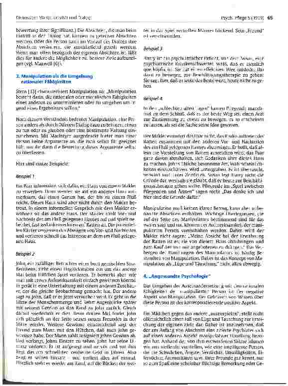 Vorschauseite 4: Diskussion: Manipulativität und Dialog