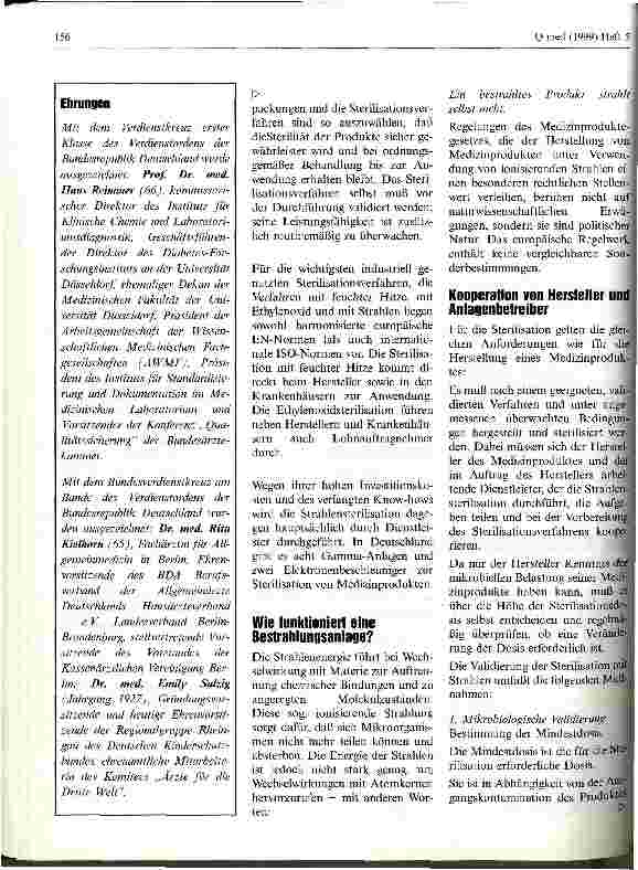 Vorschauseite 2: Die Sterilisation von Medizinprodukten mit Strahlen