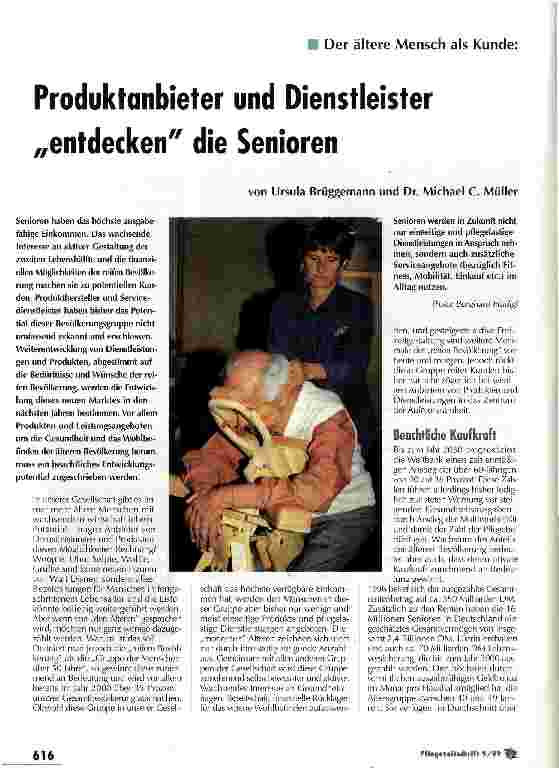 Vorschauseite 1: Produktanbieter und Dienstleister entdecken die Senioren Der ältere Mensch als Kunde