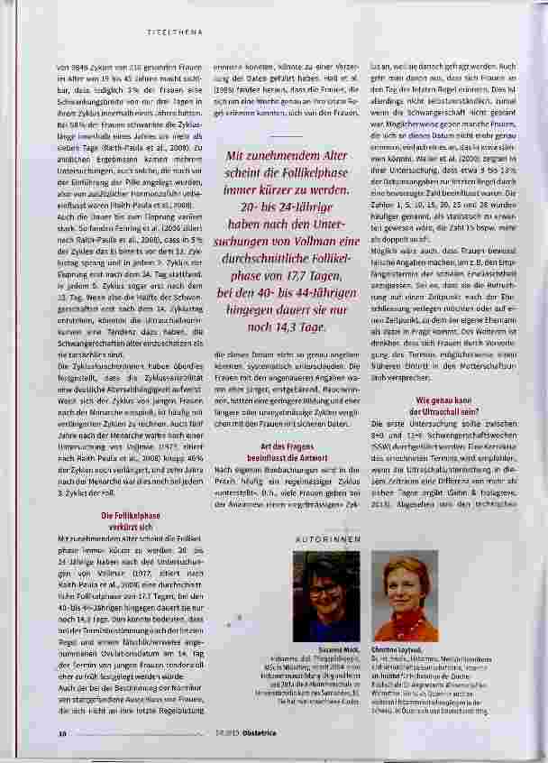 Vorschauseite 3: Wie genau ist das Schwangerschaftsalter zu bestimmen?