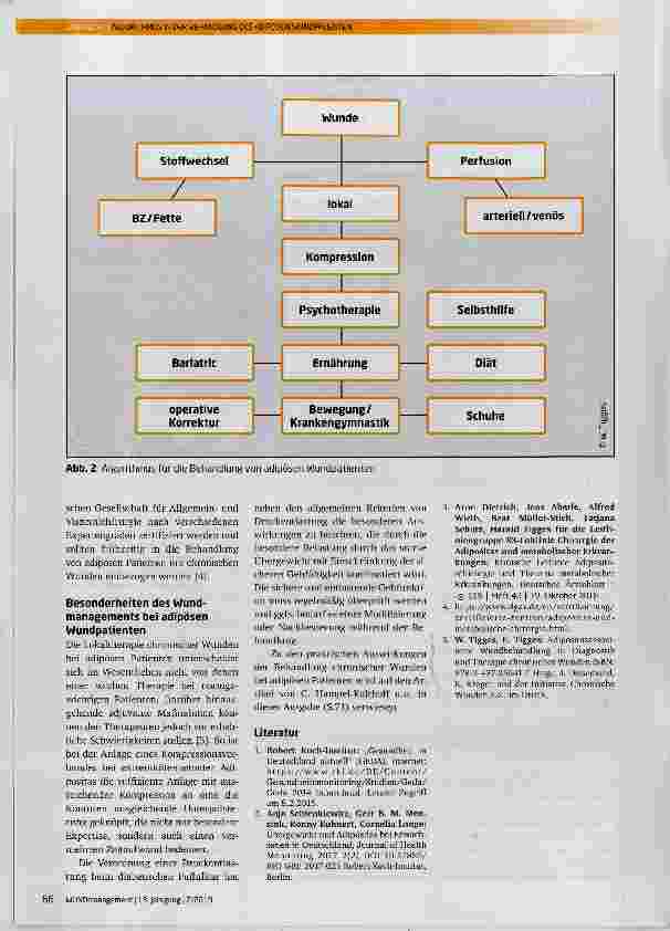 Vorschauseite 4: Algorithmus in der Behandlung des adipösen Wundpatienten