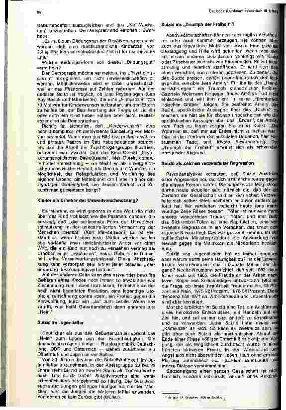 Vorschauseite 2: Das Geburtendefizit oder: die präsuizidale Gesellschaft