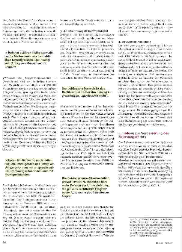 Vorschauseite 3: Menschen mit Demenz nicht zu Pflegefällen machen!