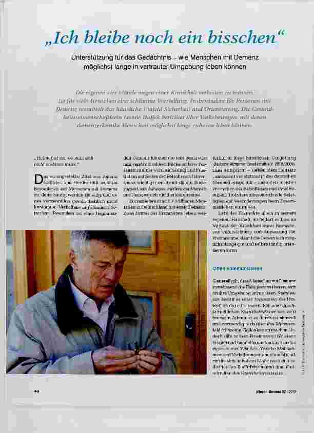 Vorschauseite 1: Ich bleibe noch ein bisschen