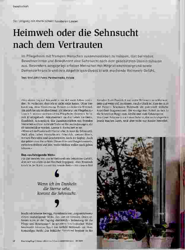 Vorschauseite 1: Heimweh oder die Sehnsucht nach dem Vertrauten