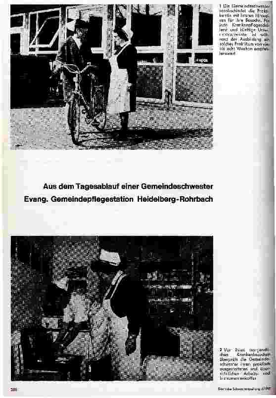 Vorschauseite 1: Aus dem Tagesablauf einer Gemeindekrankenschwester Evang. Gemeindepflegestation Heidelberg-Rohrbach