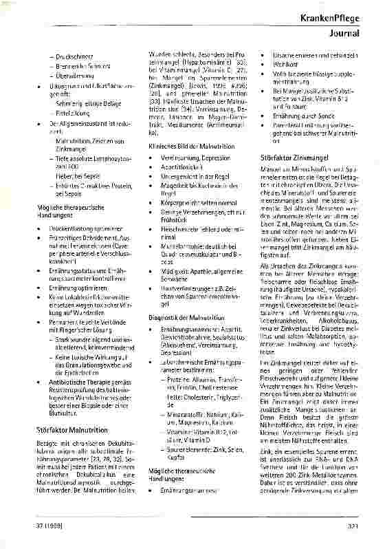 Vorschauseite 5: Suche nach Störfaktoren der Wundheilung