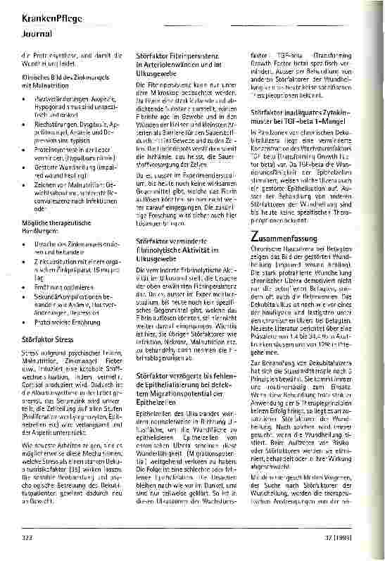 Vorschauseite 6: Suche nach Störfaktoren der Wundheilung