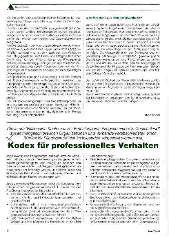 Vorschauseite 2: Stellung der Pflege im Gesundheitsstrukturgesetz 2000