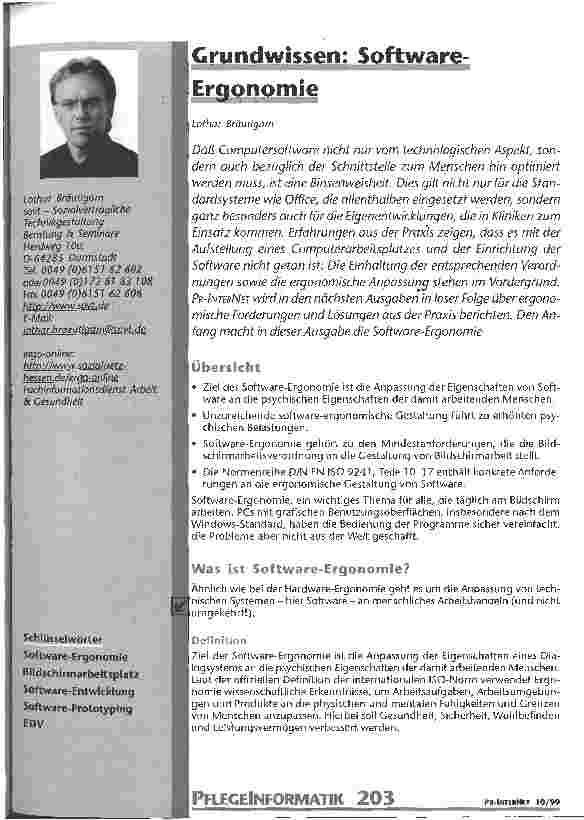 Vorschauseite 1: Grundwissen: Software-Ergonomie