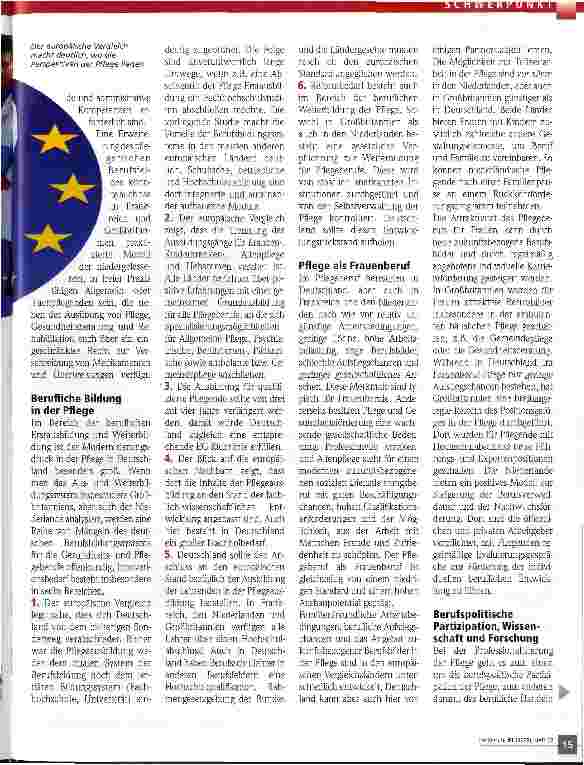 Vorschauseite 2: Pflege im neuen Jahrtausend Perspektiven im europäischen Vergleich
