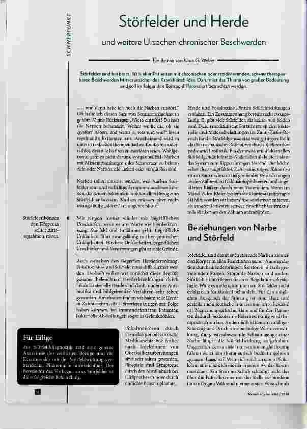 Vorschauseite 1: Störfelder und Herde