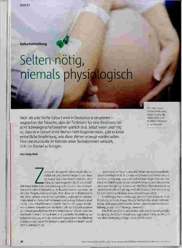 Vorschauseite 1: Selten nötig, niemals physialogisch