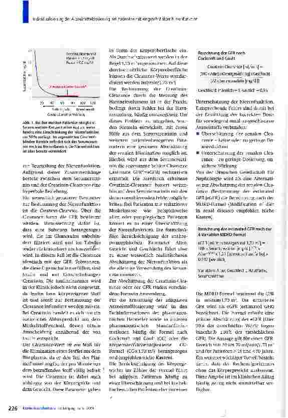 Vorschauseite 2: Individualisierung der Arzneimitteldosierung bei Patienten mit eingeschränkter Nierenfunktion