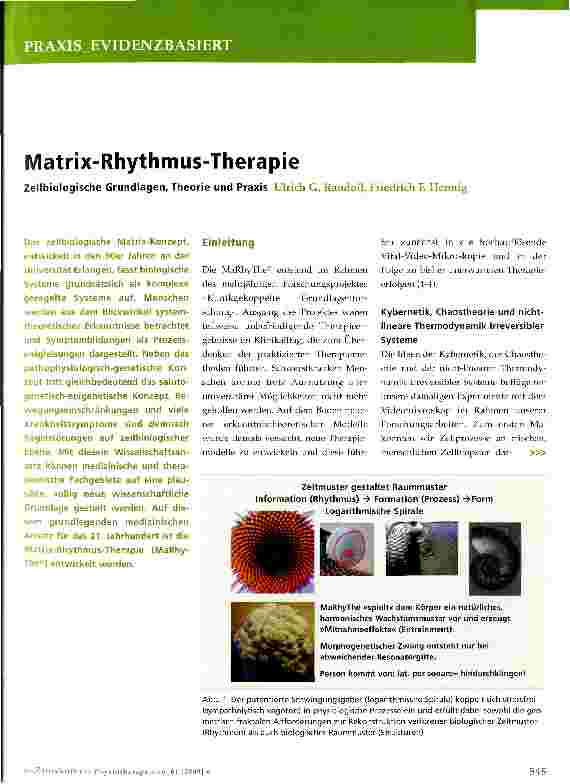 Vorschauseite 1: Matrix-Rhythmus-Therapie