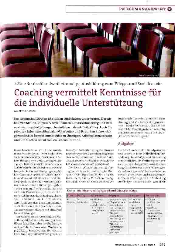 Vorschauseite 1: Coaching vermittelt Kenntnisse für die individuelle Unterstützung