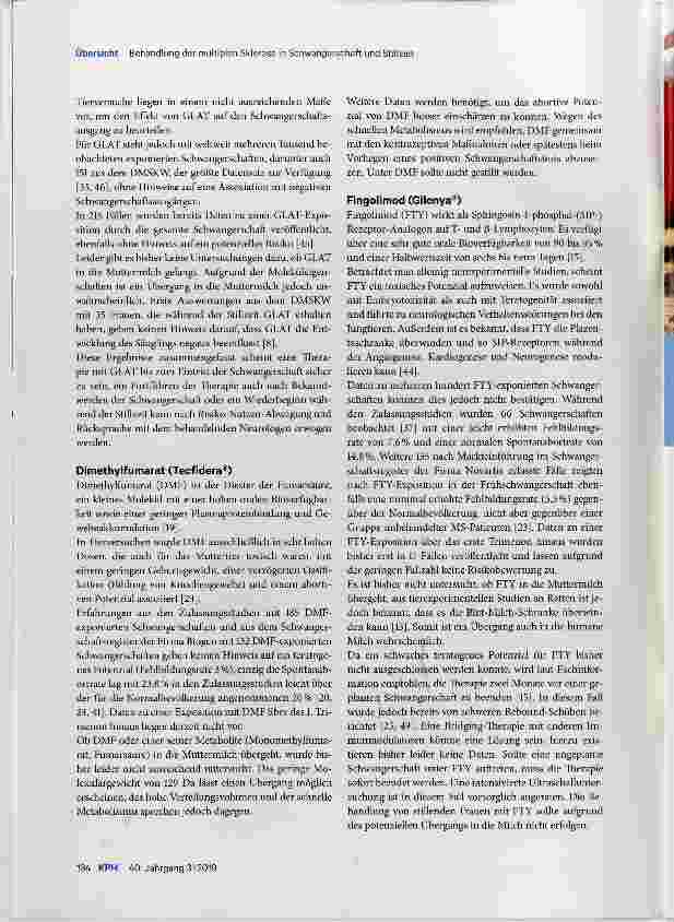 Vorschauseite 6: Behandlung der multiplen Sklerose in Schwangerschaft und Stillzeit