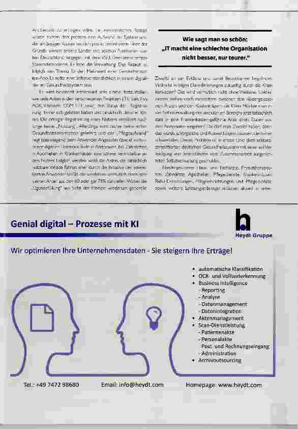 Vorschauseite 2: Die Zukunft des digitalen Patienten Annahmen und Hypothesen dominieren
