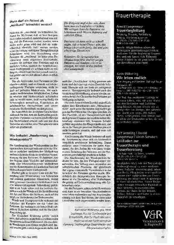 Vorschauseite 3: Wer soll das auf sein Gewissen nehmen? Entscheidungen zum Verzicht auf lebenserhaltende Maßnahmen
