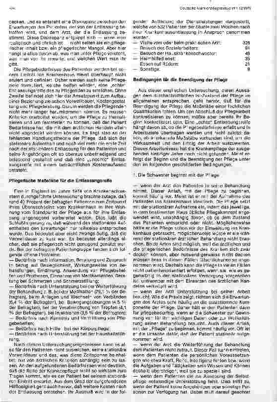 Vorschauseite 2: Der Einfluß der Pflege auf die Verweildauer