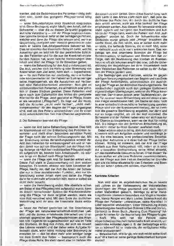 Vorschauseite 3: Der Einfluß der Pflege auf die Verweildauer