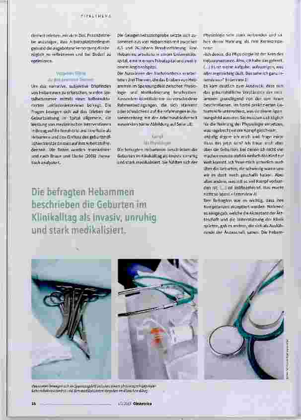 Vorschauseite 3: Täglich zwischen Physiologie und Medikalisierung