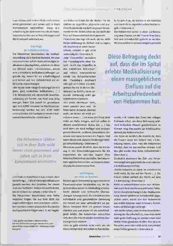 Vorschauseite 4: Täglich zwischen Physiologie und Medikalisierung