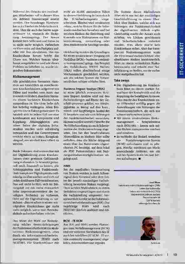 Vorschauseite 3: Funktionssicherheit von Krankenhäusern