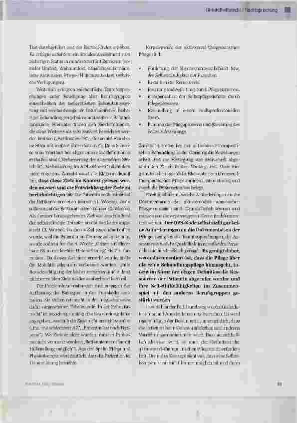 Vorschauseite 2: Anforderungen an die Dokumentation der aktivierend-therapeutischen Pflege