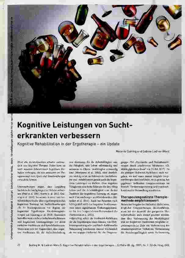 Vorschauseite 1: Kognitive Leistungen von Suchterkrankten verbessern