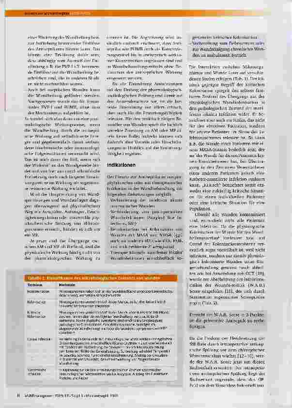 Vorschauseite 5: Auswahl von Wundantiseptika-Aktualisierung des Expertenkonsensus 2018