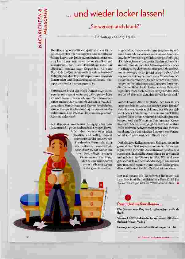 Vorschauseite 1: ...und wieder locker lassen! Sie werden auch krank?