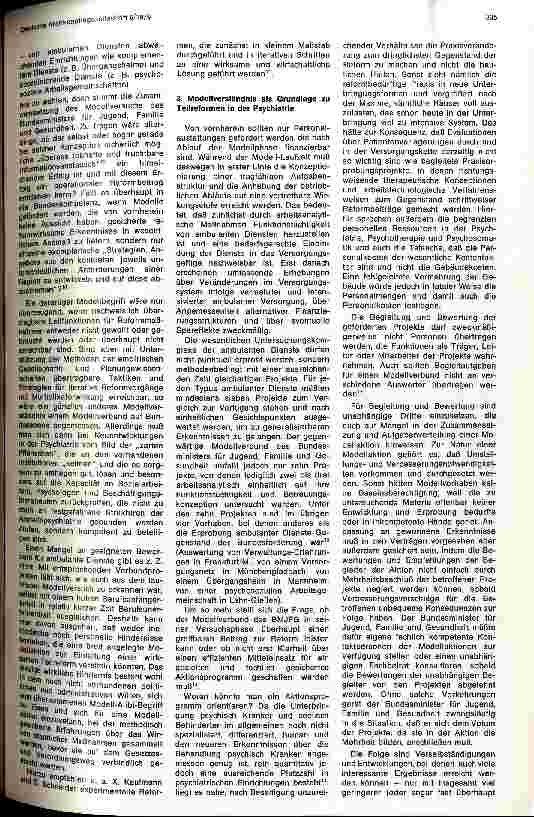 Vorschauseite 2: Gedanken zu einem Aktionsprogramm: Ambulante psychiatrische und psychotherapeutisch/psychosomatische Versorgung