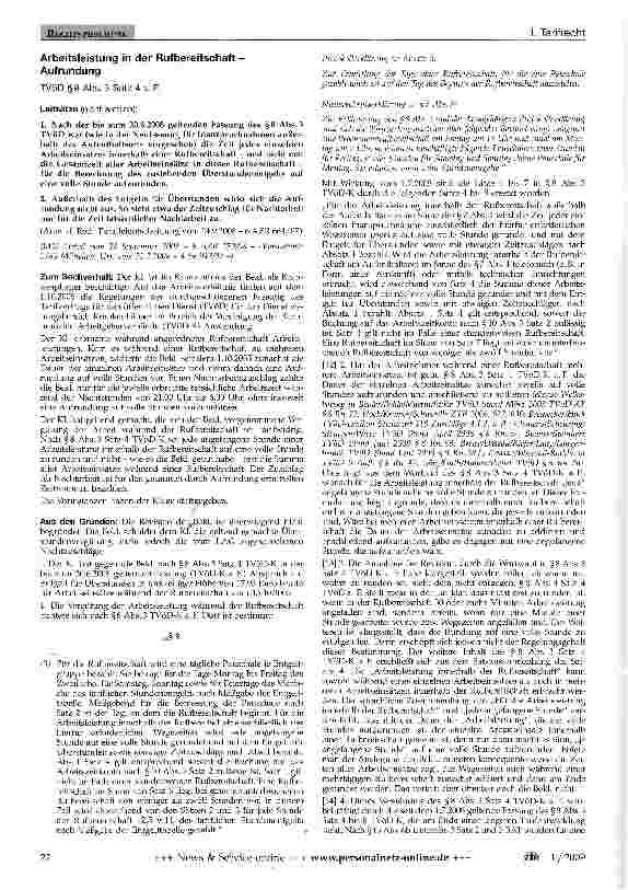Vorschauseite 3: Wechselschichtzulage - Einsatz in allen Schichten