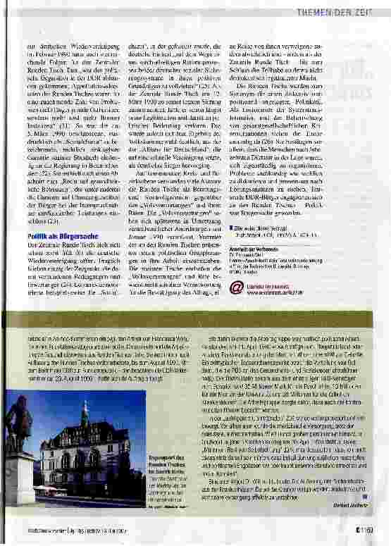 Vorschauseite 4: Die Runden Tische in der DDR