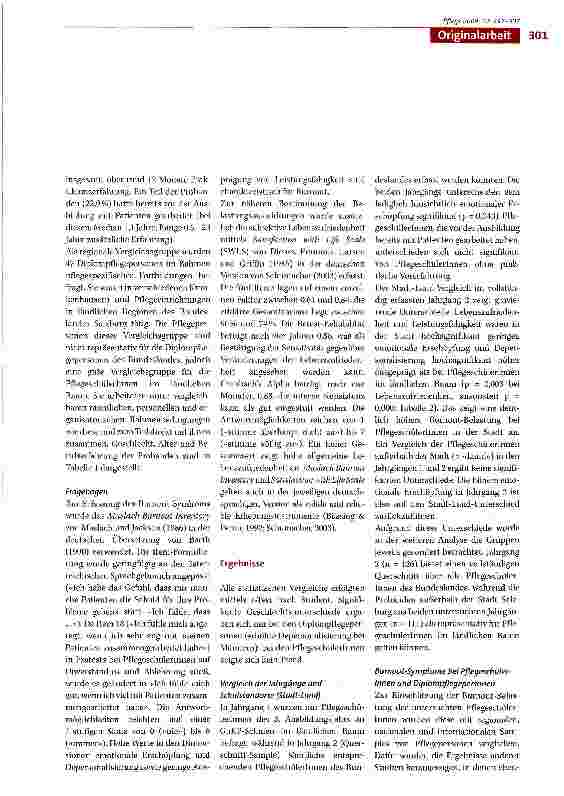 Vorschauseite 5: Burnout-Symptome bei österreichischen Pflegeschülerinnen im dritten Ausbildungsjahr