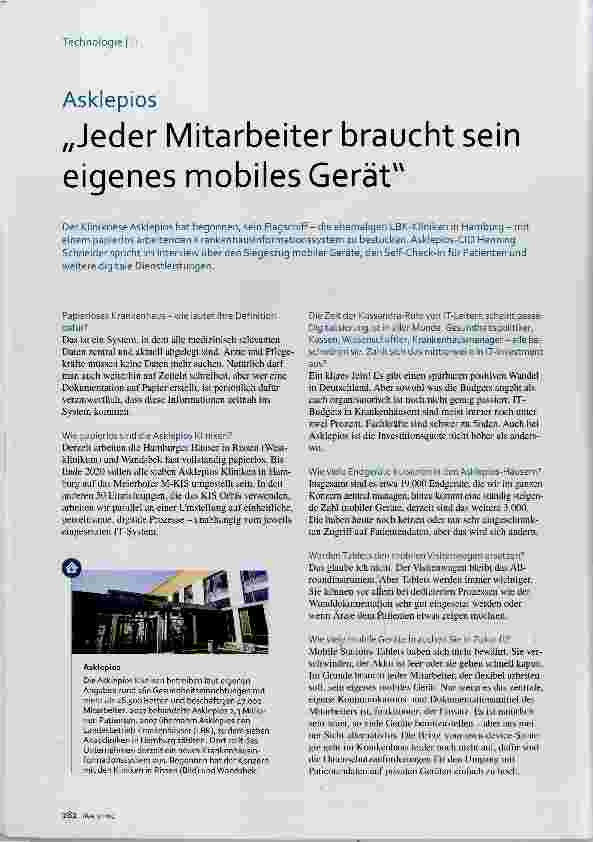 Vorschauseite 1: Jeder Mitarbeiter braucht sein eigenes mobiles Gerät