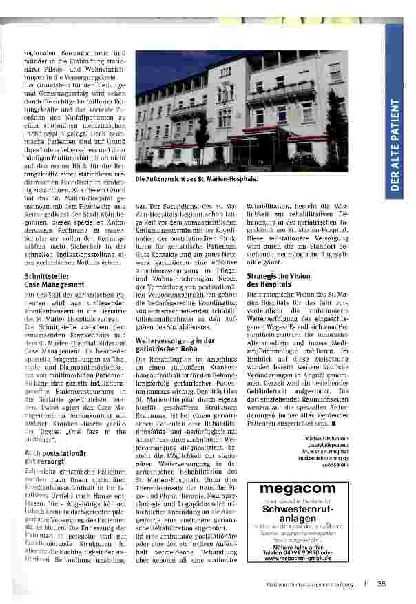 Vorschauseite 3: Zukunftsperspektive Geriatrie
