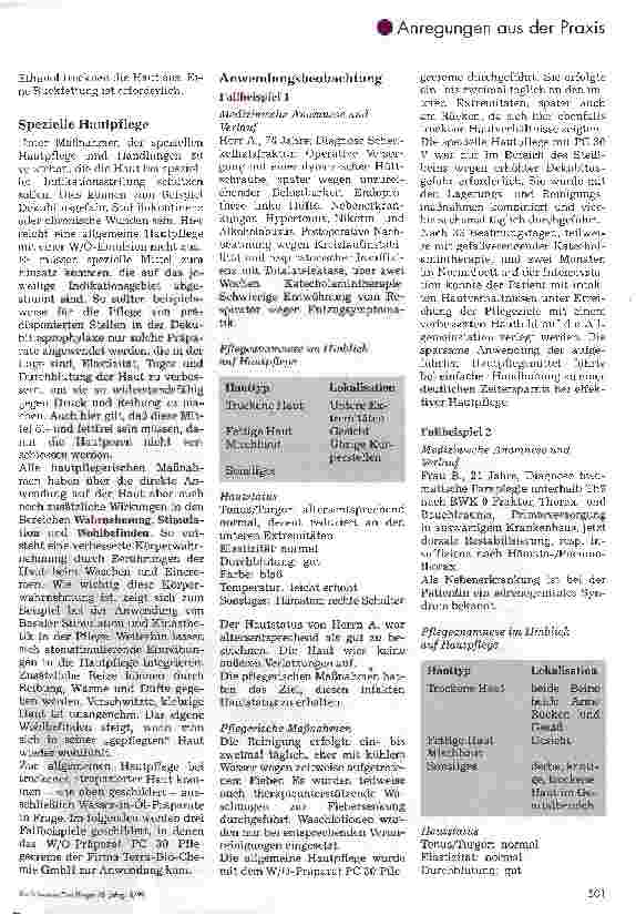 Vorschauseite 3: Wohlfühlen in unserer Haut Beobachtungen bei der Anwendung einer Wasser-in-Öl-Emulsion