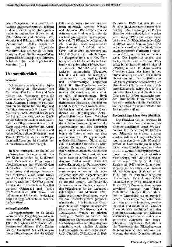Vorschauseite 2: Pflegediagnosen und die Konstruktivität von Schmerz, Selbstpflegedefizit und eingeschränkter Mobilität