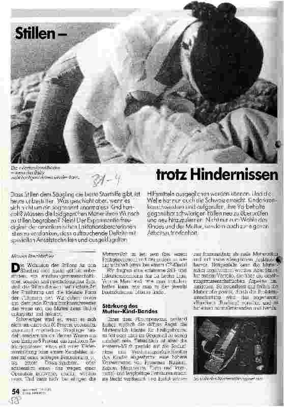 Vorschauseite 1: Stillen - trotz Hindernissen