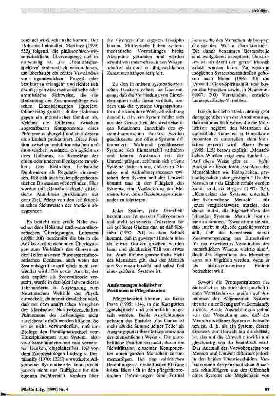Vorschauseite 2: Ganzheitlichkeit in der Pflege - unerreicht, da unerreichbar?