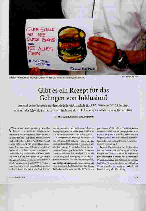 Vorschauseite 1: Gibt es ein Rezept für das Gelingen von Inklusion?