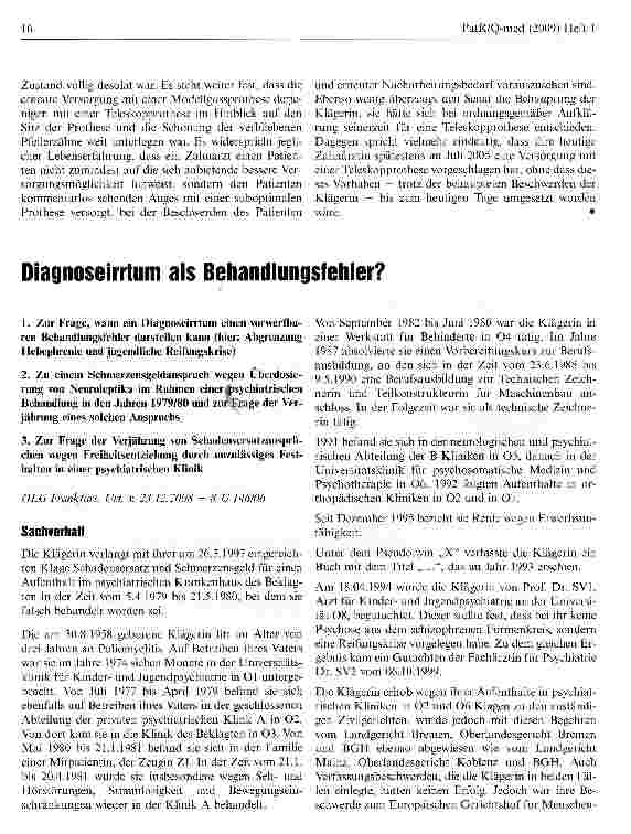 Vorschauseite 4: Zahnarzt muss auch Kassenpatienten auf über die Regelversorgung hinausgehende Behandlungsalternativen hinweisen