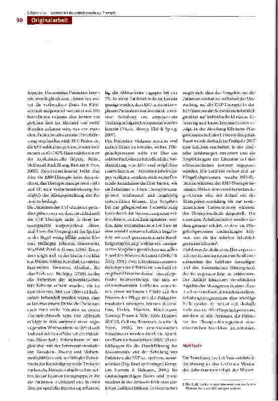 Vorschauseite 2: Leitlinie für die Unterstützung des Therapiemanagements am Beispiel der s.c. Anwendung von Enfuvirtide bei HIV Patienten