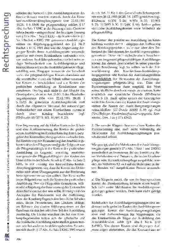 Vorschauseite 4: Bei der Vereinbarung des Ausbildungsbudgets sind i.R.d. § 17a KHG auch die zusätzlichen Kosten für Praxisanleiter zu berücksichtigen