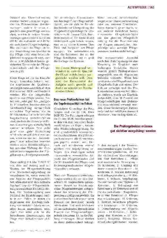 Vorschauseite 2: Verbessern Schulnoten die Qualität der Pflege?