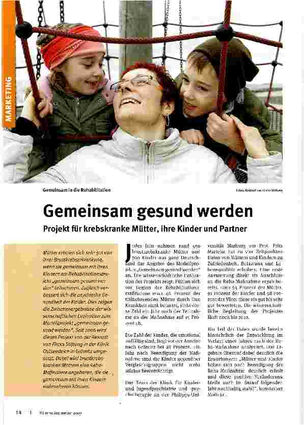 Vorschauseite 1: Gemeinsam gesund werden