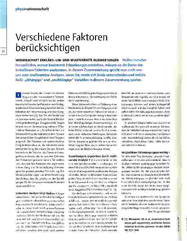 Vorschauseite 1: Verschiedene Faktoren berücksichtigen